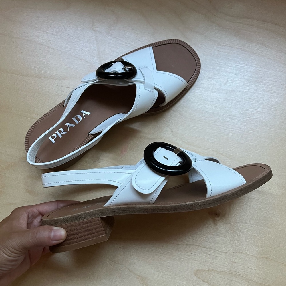 Prada White Sandal Size 37